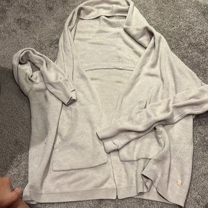 Size 6 lululemon oatmeal open cardigan